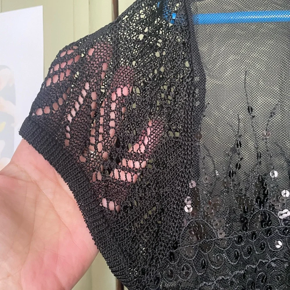 NWT August Silk Black Sequin Bolero Shrug Sz Med
Fairycore. Whimsigoth - Picture 2 of 8